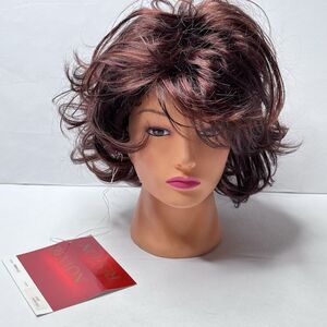 Vintage Revlon Ominous Cherry Cola Short Layered Shag Synthetic Wig NIB